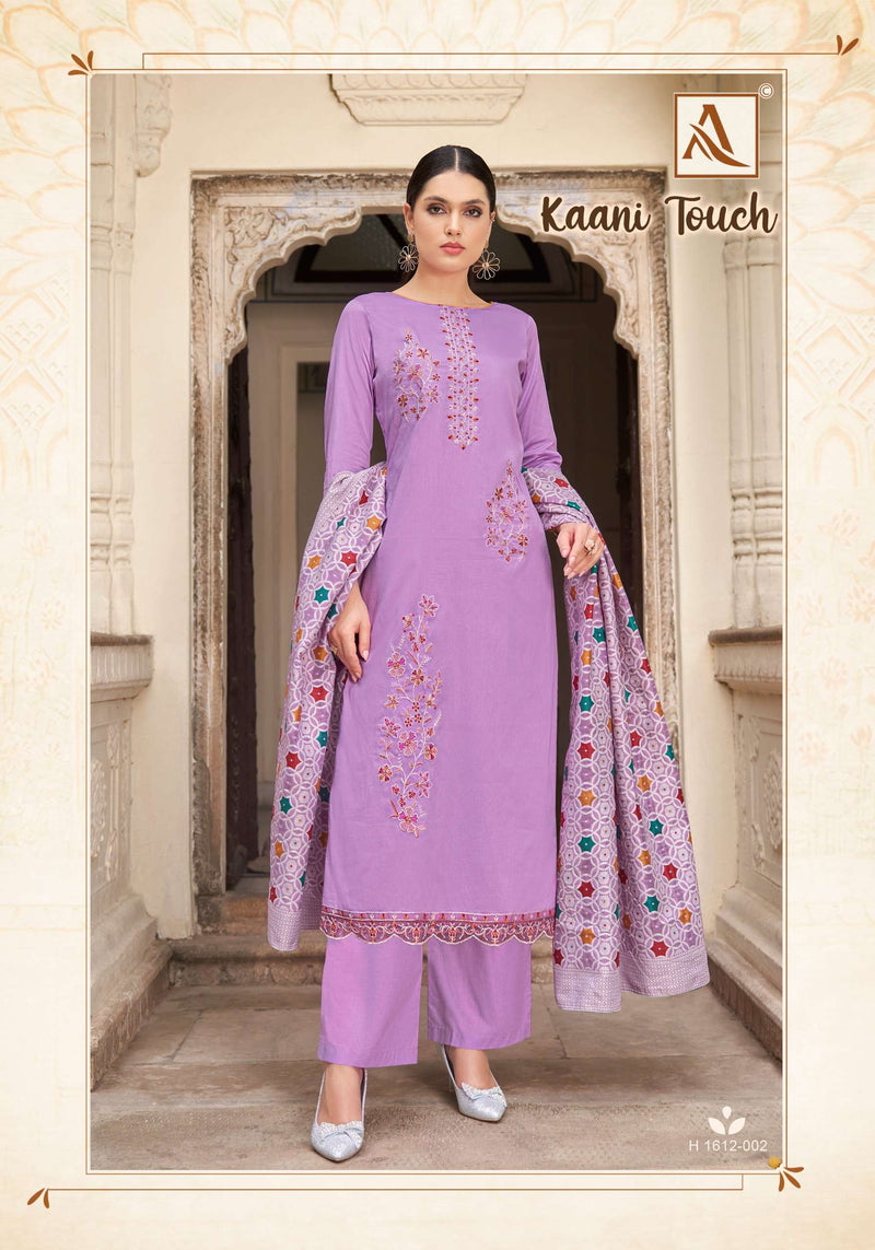 Alok Suits Kaani Touch Jam Cotton Embroidery Work Fancy Salwar Suit