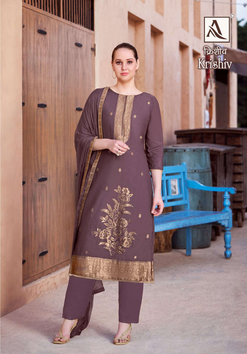 Alok Suits Krishiv Viscose Elegant Hand Work Designer Salwar Suit