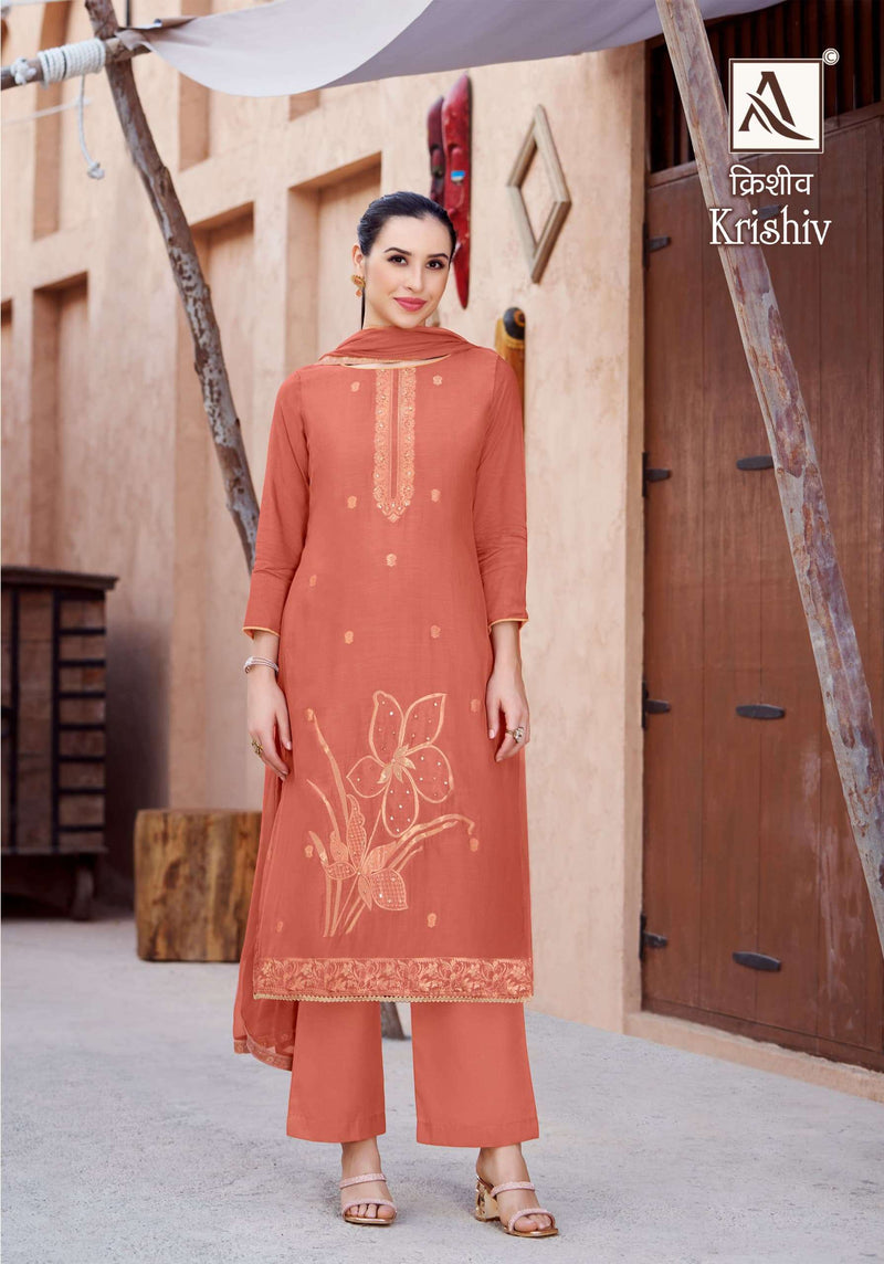 Alok Suits Krishiv Viscose Elegant Hand Work Designer Salwar Suit