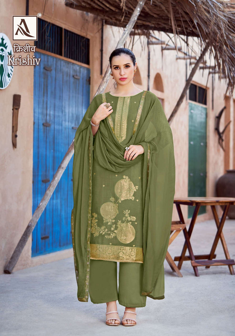Alok Suits Krishiv Viscose Elegant Hand Work Designer Salwar Suit
