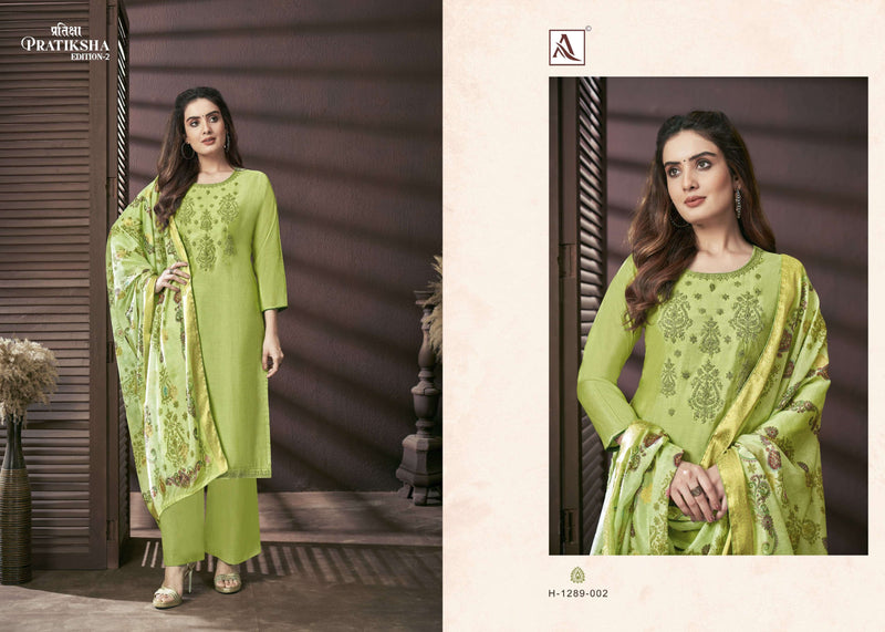 Alok Suits Pratiksha Edition Vol 2 Viscose Fancy Embroidery Designer Salwar Suit