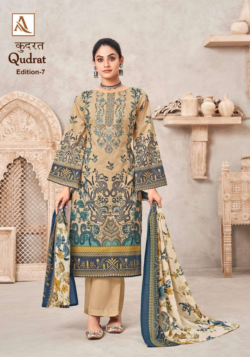 Alok Suits Qudrat Edition Vol 7 Cambric Cotton Digital Pakistani Print Unstitched Salwar Suit