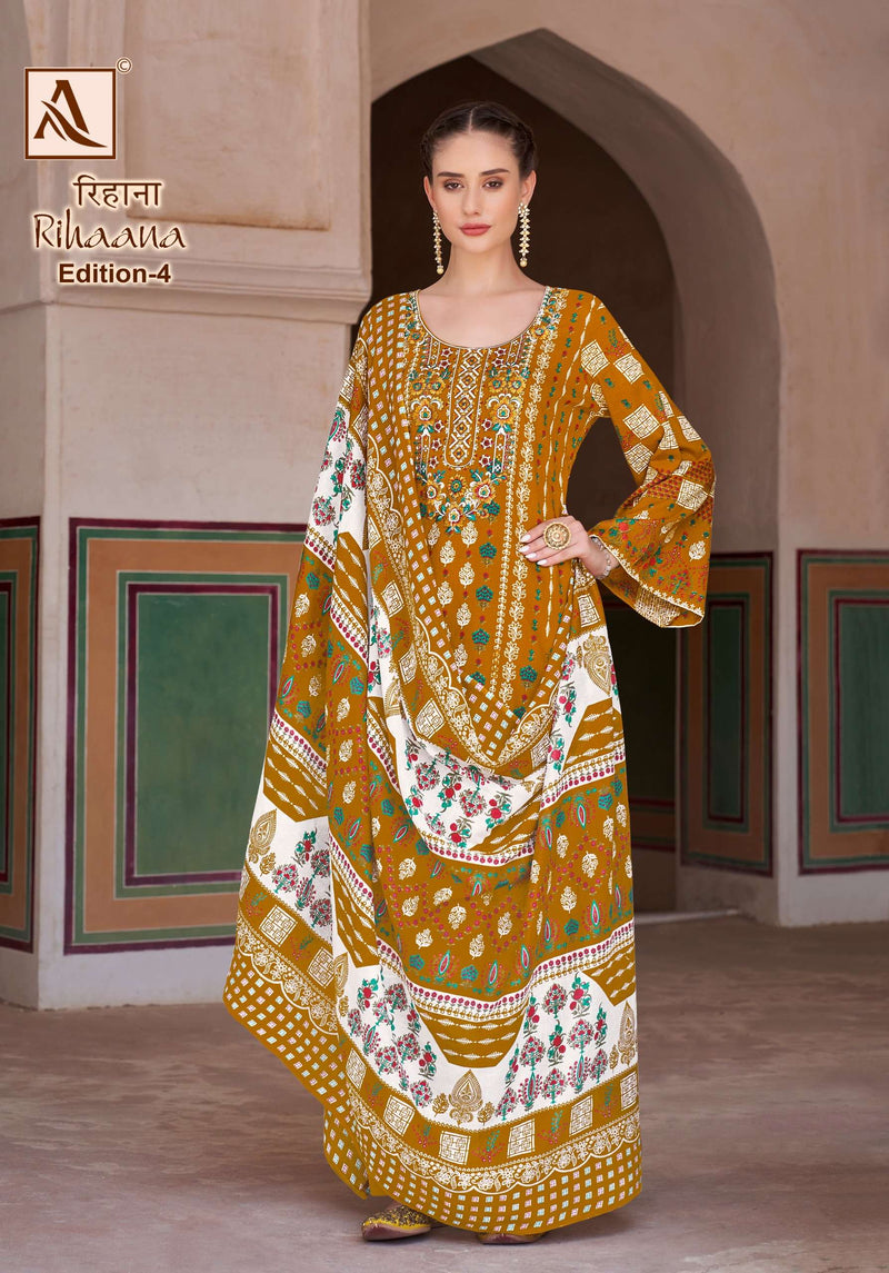Alok Suits Rihaana Vol 4 Cambric Cotton Pakistani Print Salwar Kameez