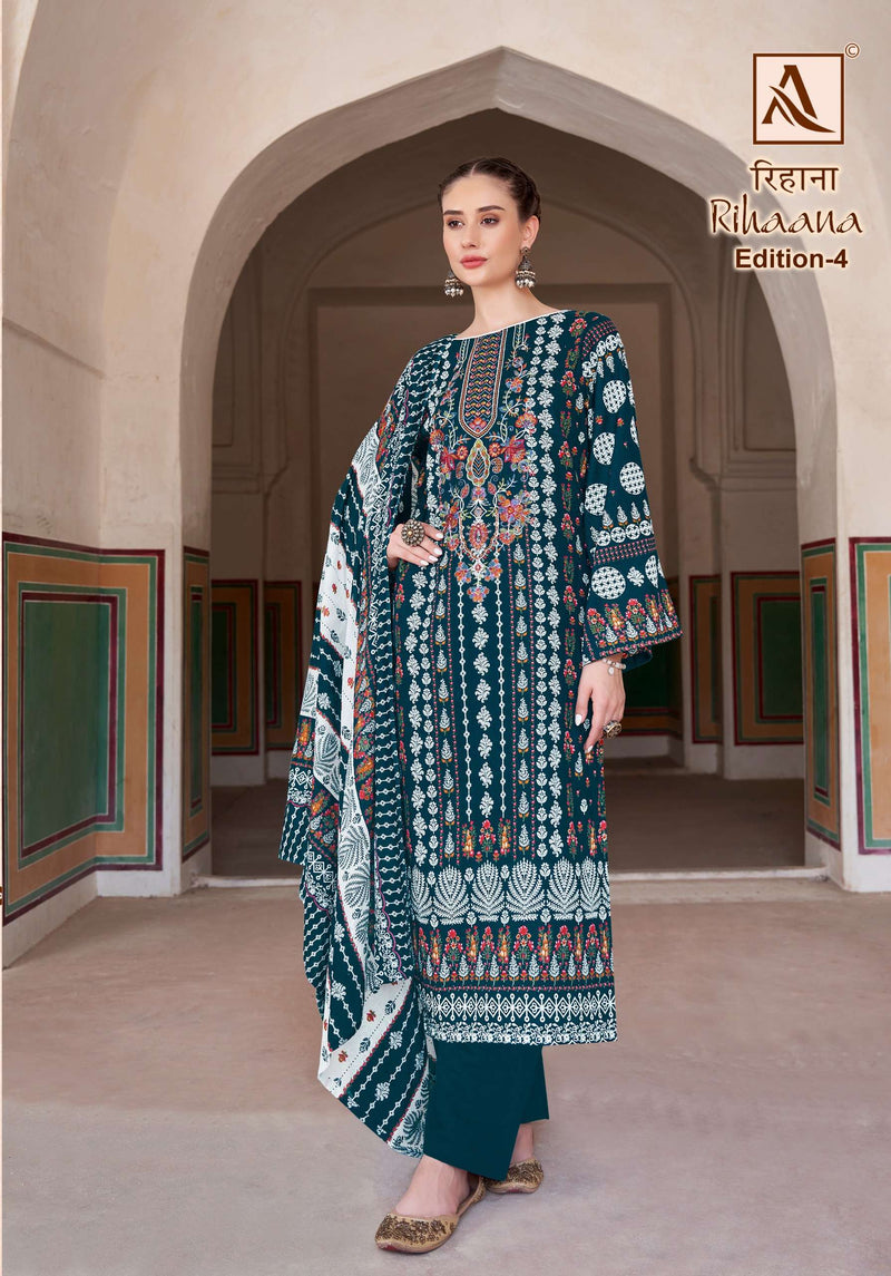 Alok Suits Rihaana Vol 4 Cambric Cotton Pakistani Print Salwar Kameez