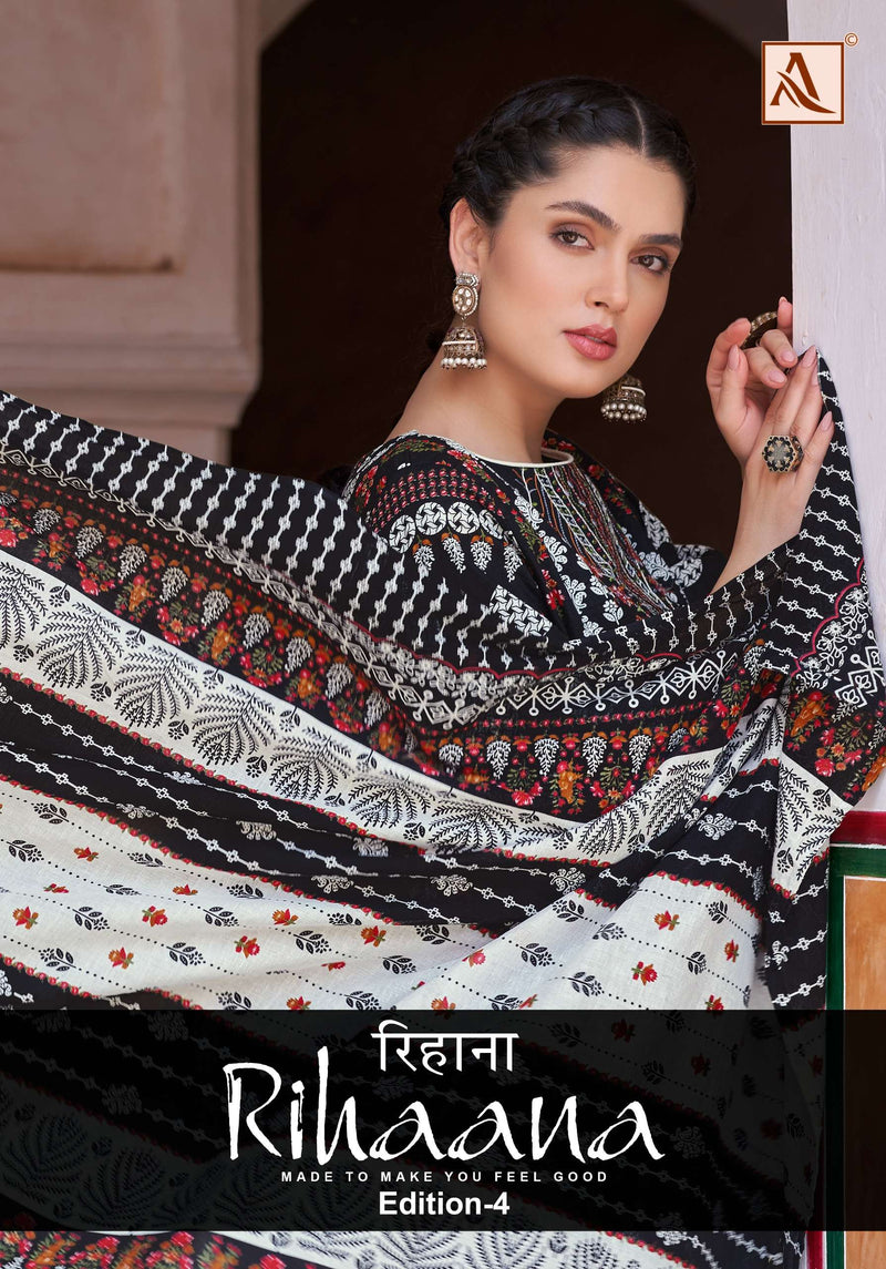 Alok Suits Rihaana Vol 4 Cambric Cotton Pakistani Print Salwar Kameez