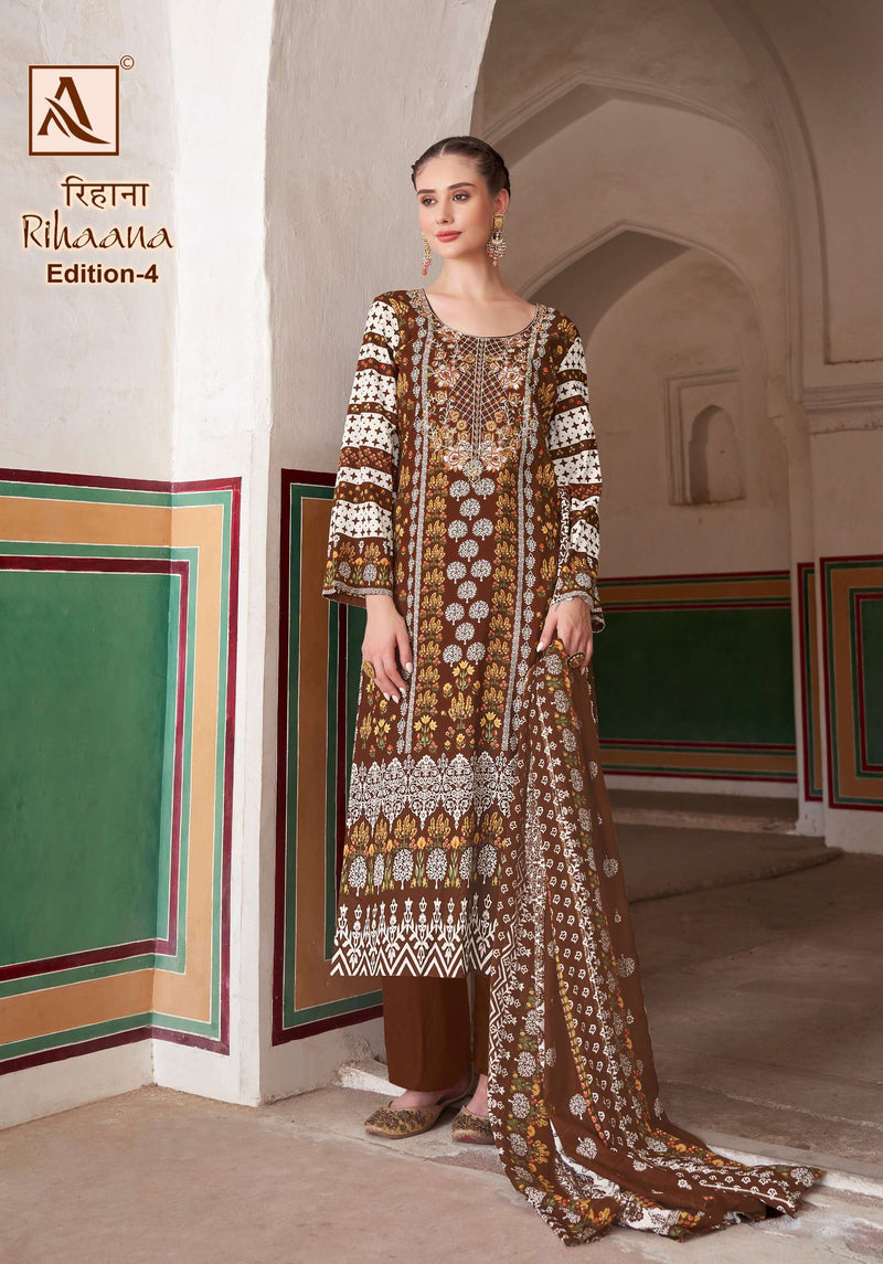 Alok Suits Rihaana Vol 4 Cambric Cotton Pakistani Print Salwar Kameez