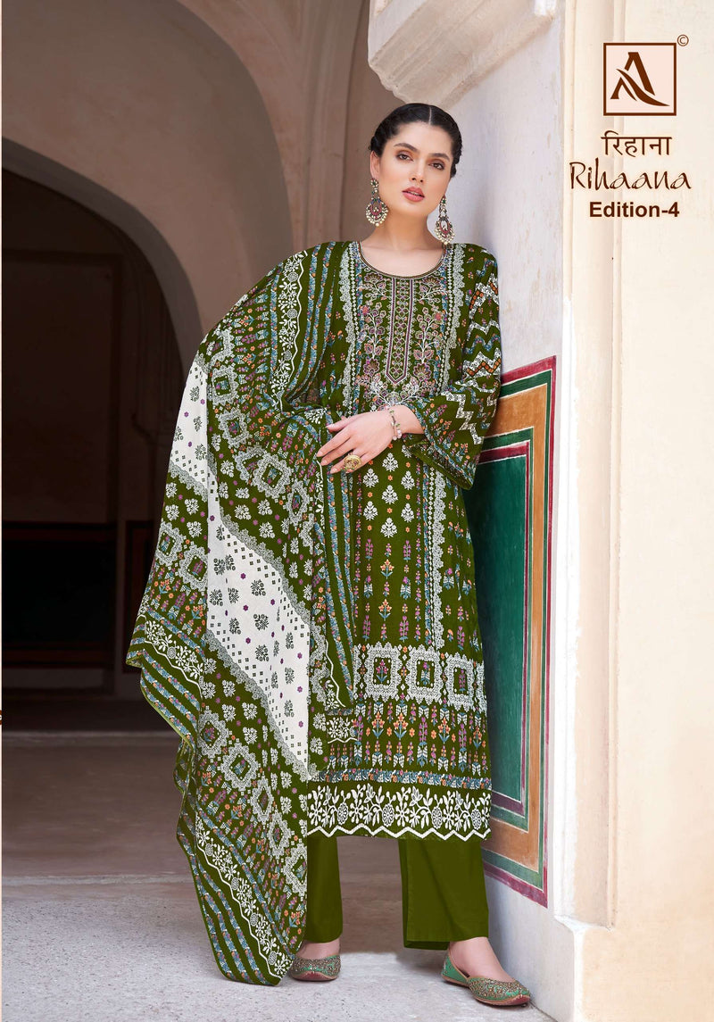 Alok Suits Rihaana Vol 4 Cambric Cotton Pakistani Print Salwar Kameez