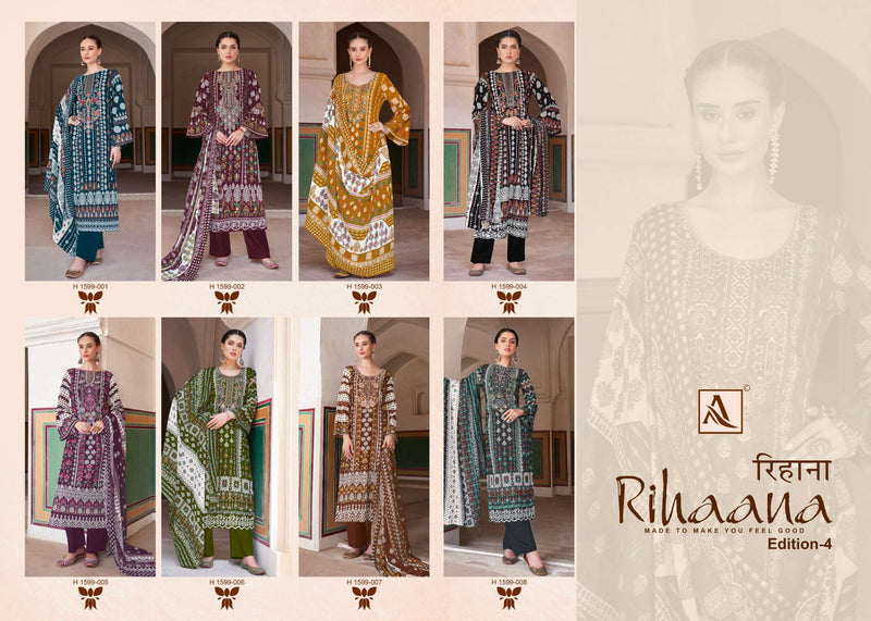 Alok Suits Rihaana Vol 4 Cambric Cotton Pakistani Print Salwar Kameez