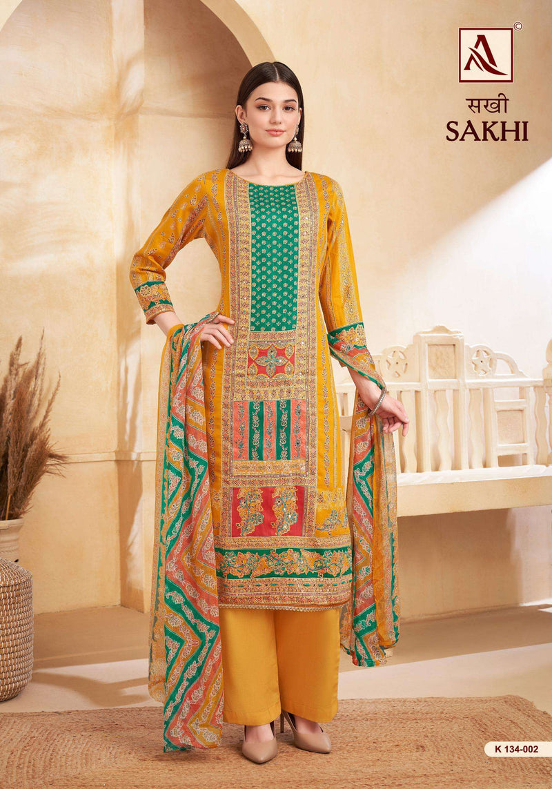 Alok Suits Sakhi Jam Cotton Designer Print Unstitched Salwar Suit