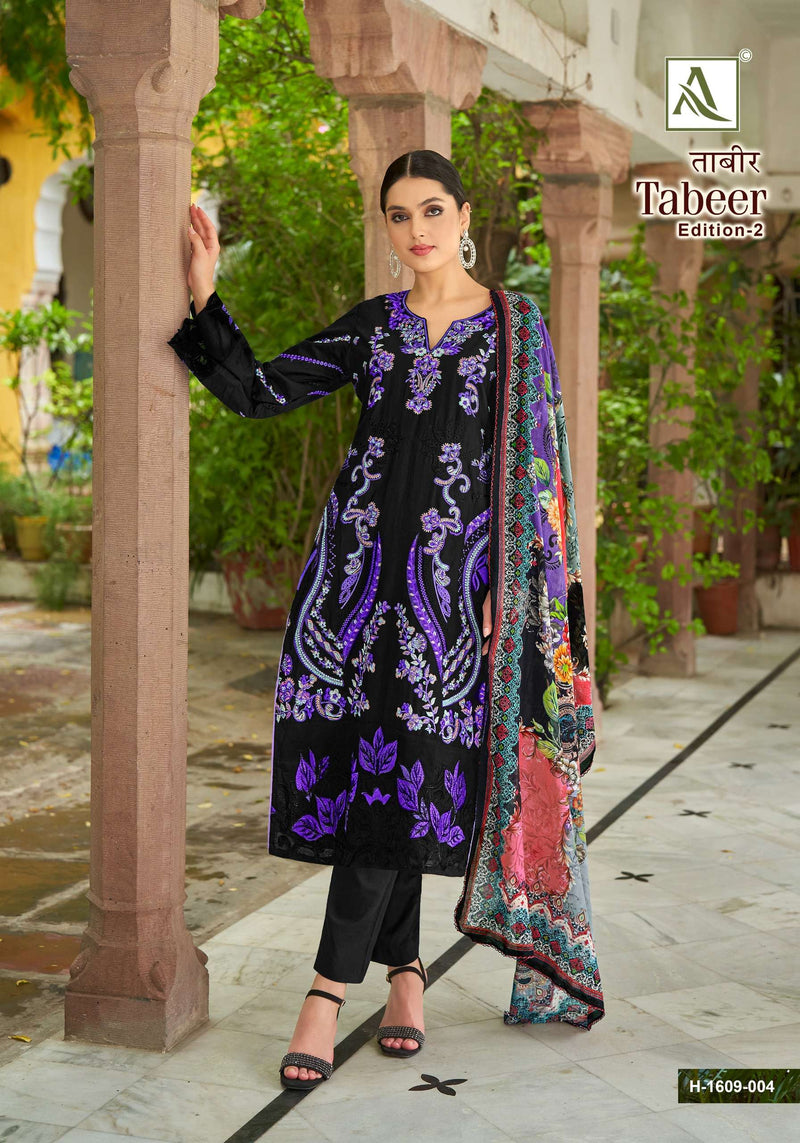 Alok Suits Tabeer Vol 2 Cambric Cotton Pakistani Embroidery Fancy Salwar Suit