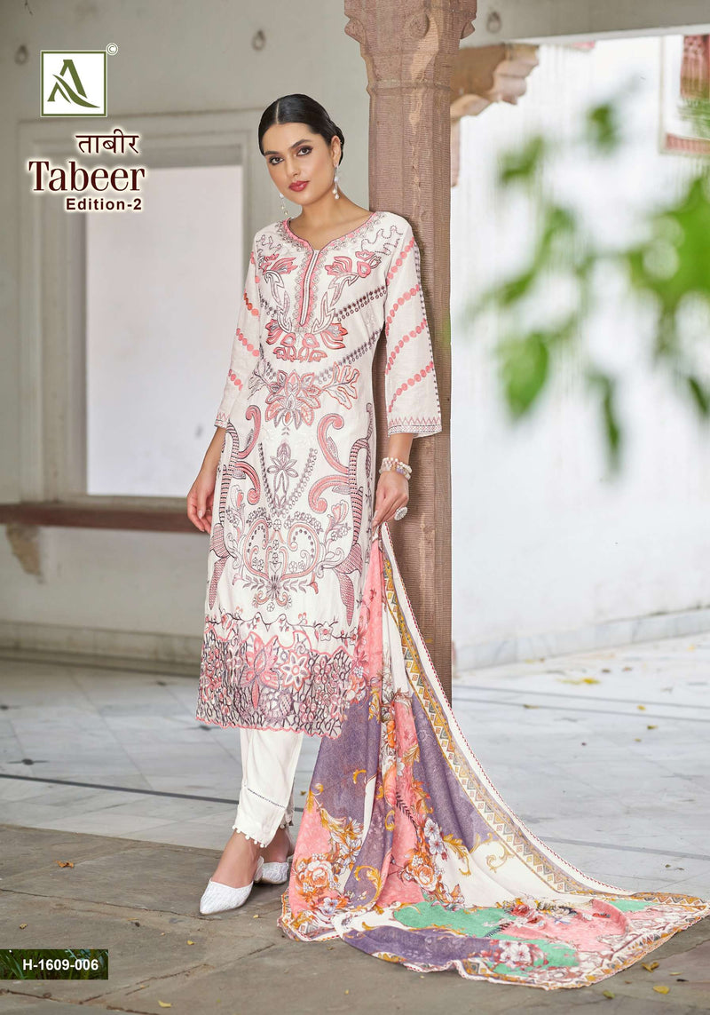Alok Suits Tabeer Vol 2 Cambric Cotton Pakistani Embroidery Fancy Salwar Suit