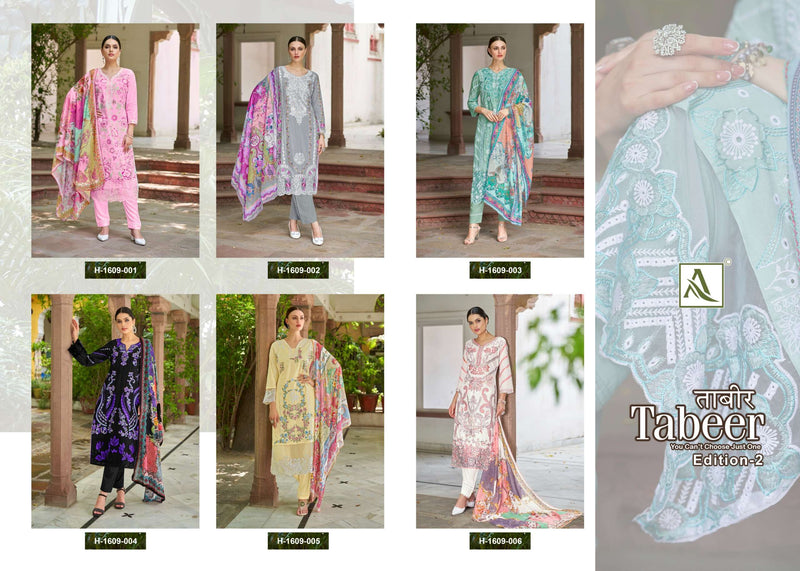Alok Suits Tabeer Vol 2 Cambric Cotton Pakistani Embroidery Fancy Salwar Suit