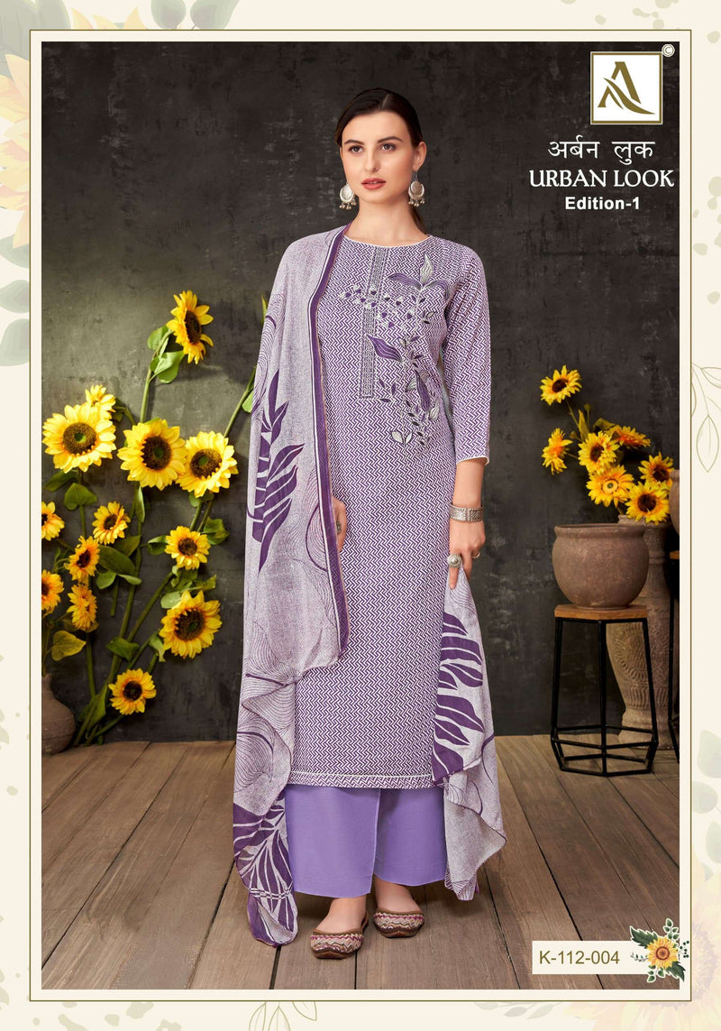 Alok Suits Urban Look Jam Cotton Print With Designer Embroidery Salwar Suit