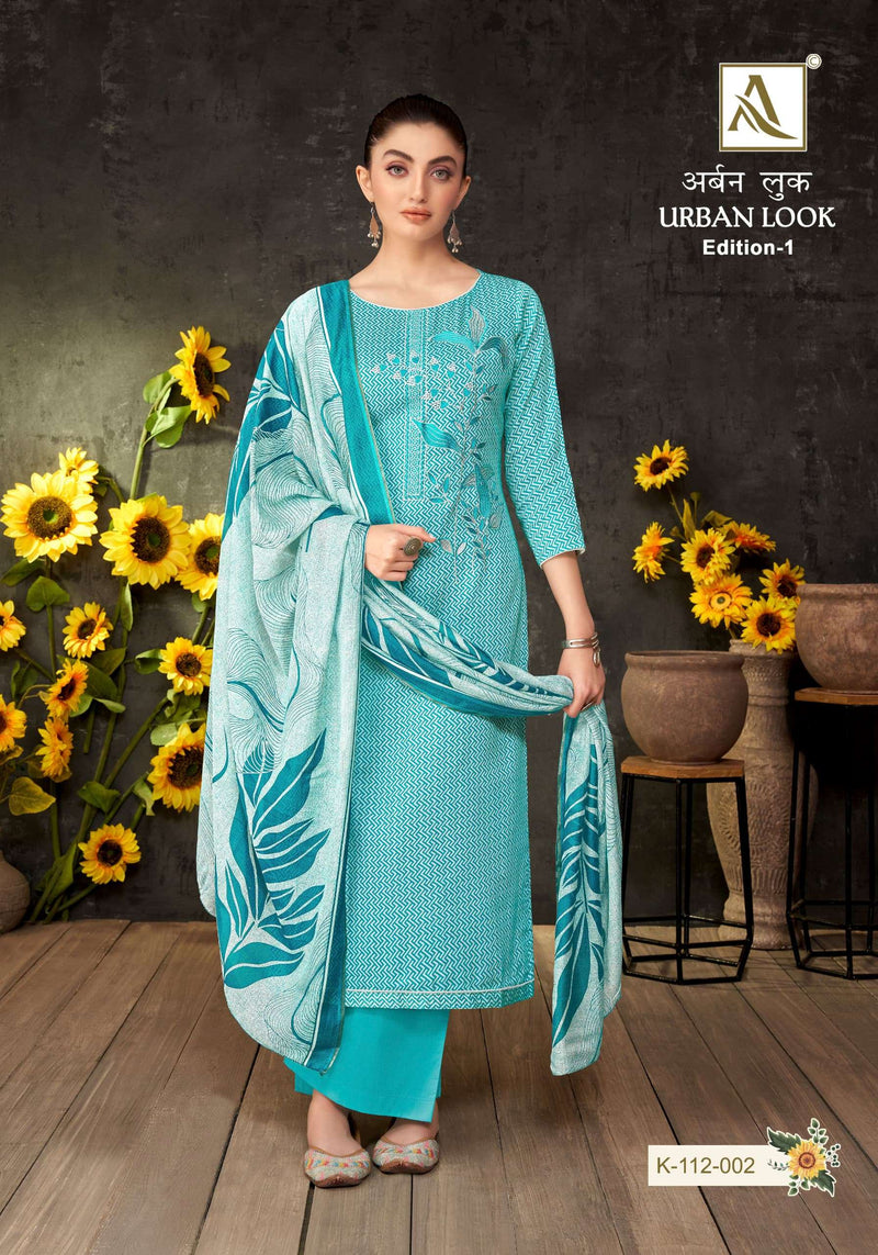 Alok Suits Urban Look Jam Cotton Print With Designer Embroidery Salwar Suit