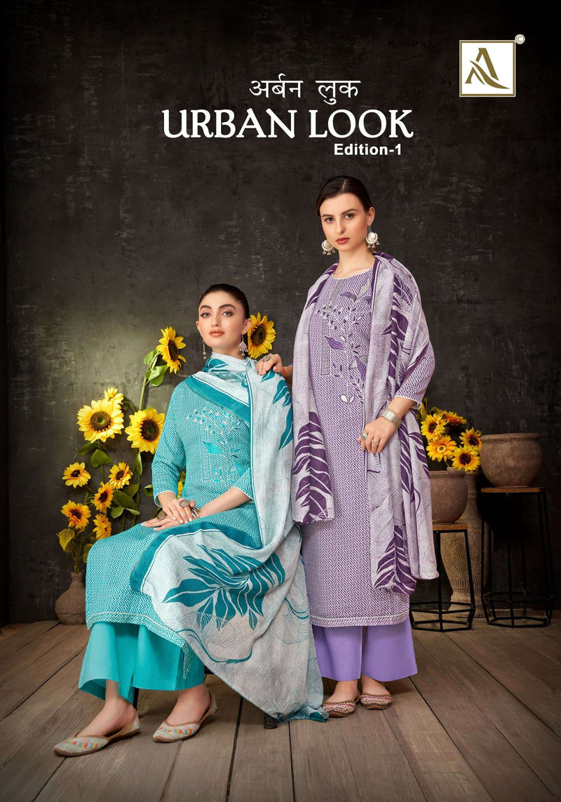 Alok Suits Urban Look Jam Cotton Print With Designer Embroidery Salwar Suit
