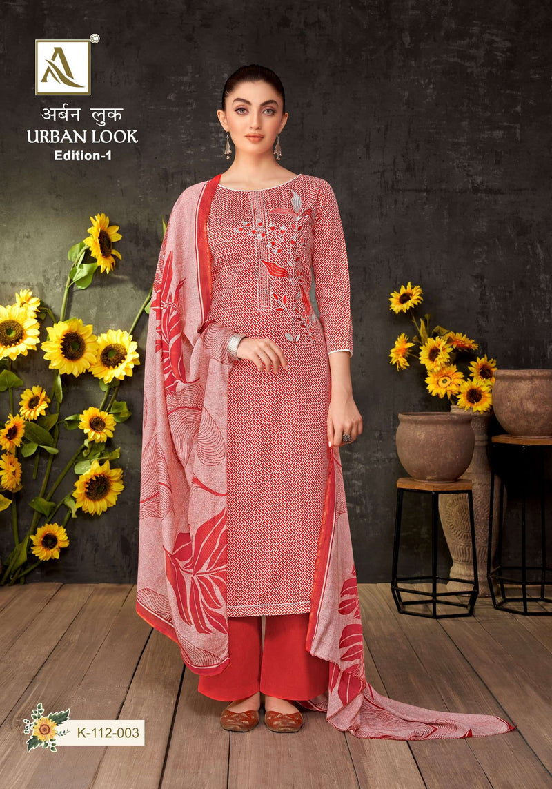 Alok Suits Urban Look Jam Cotton Print With Designer Embroidery Salwar Suit