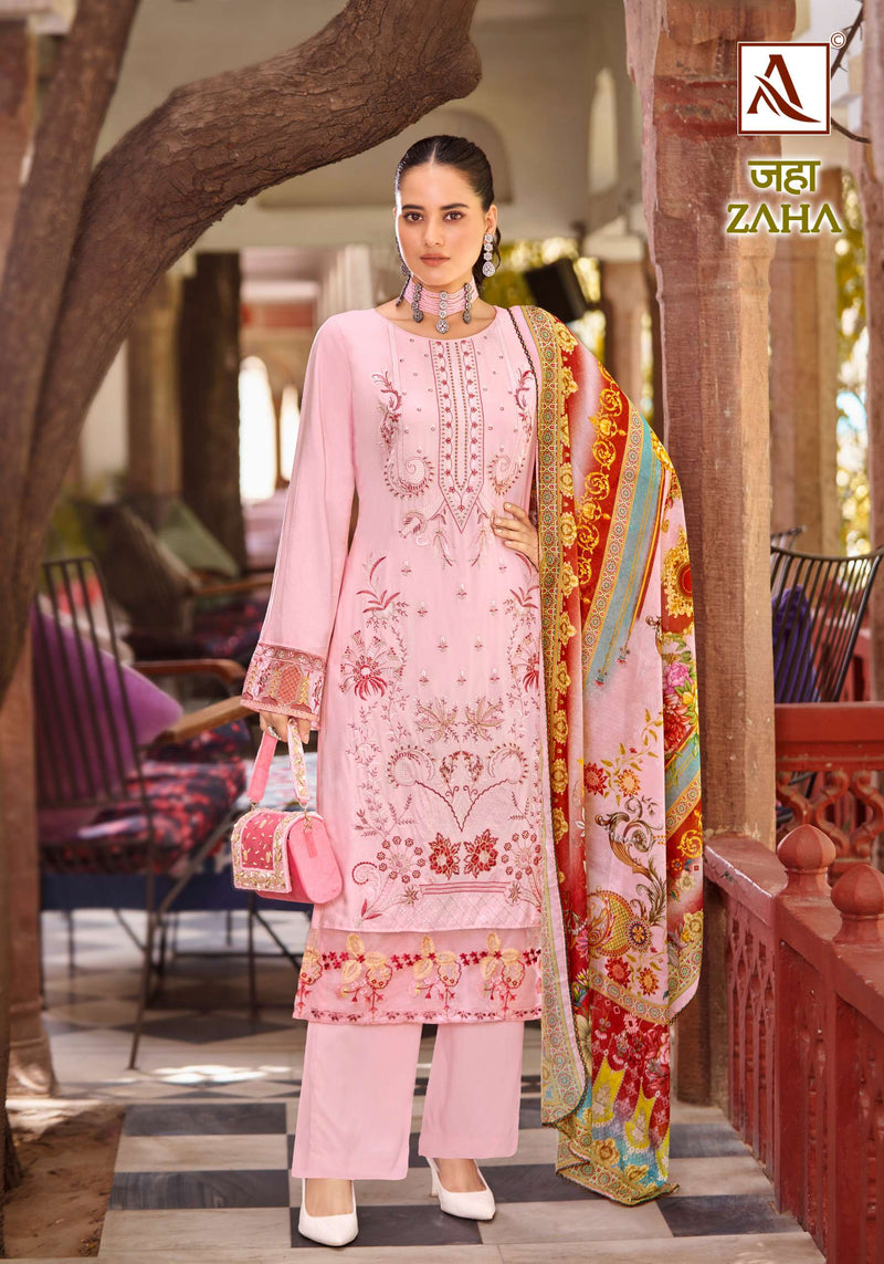 Alok Suits Zaha Viscose Reyon Pakistani Embroidery Designer Party Wear Suit