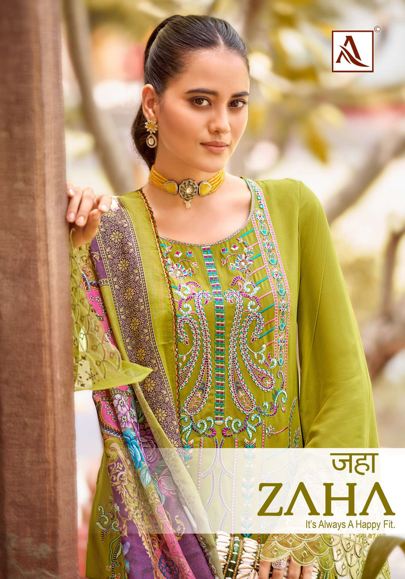 Alok Suits Zaha Viscose Reyon Pakistani Embroidery Designer Party Wear Suit