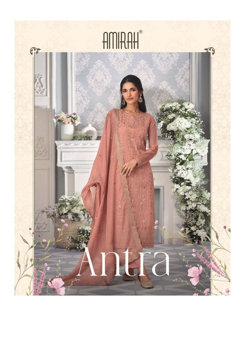 Amirah Antra Hit List Organza Silk Embrodery Work Heavy Designer Party Wear Suit