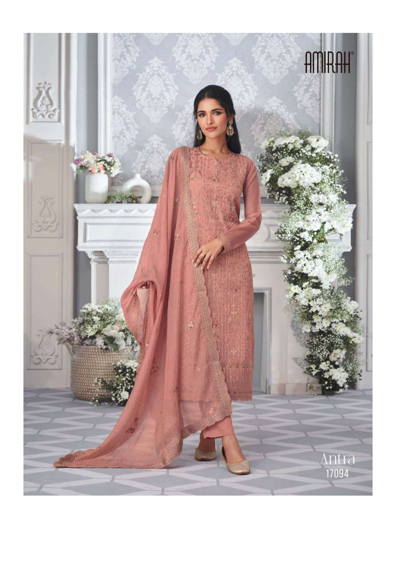 Amirah Antra Hit List Organza Silk Embrodery Work Heavy Designer Party Wear Suit