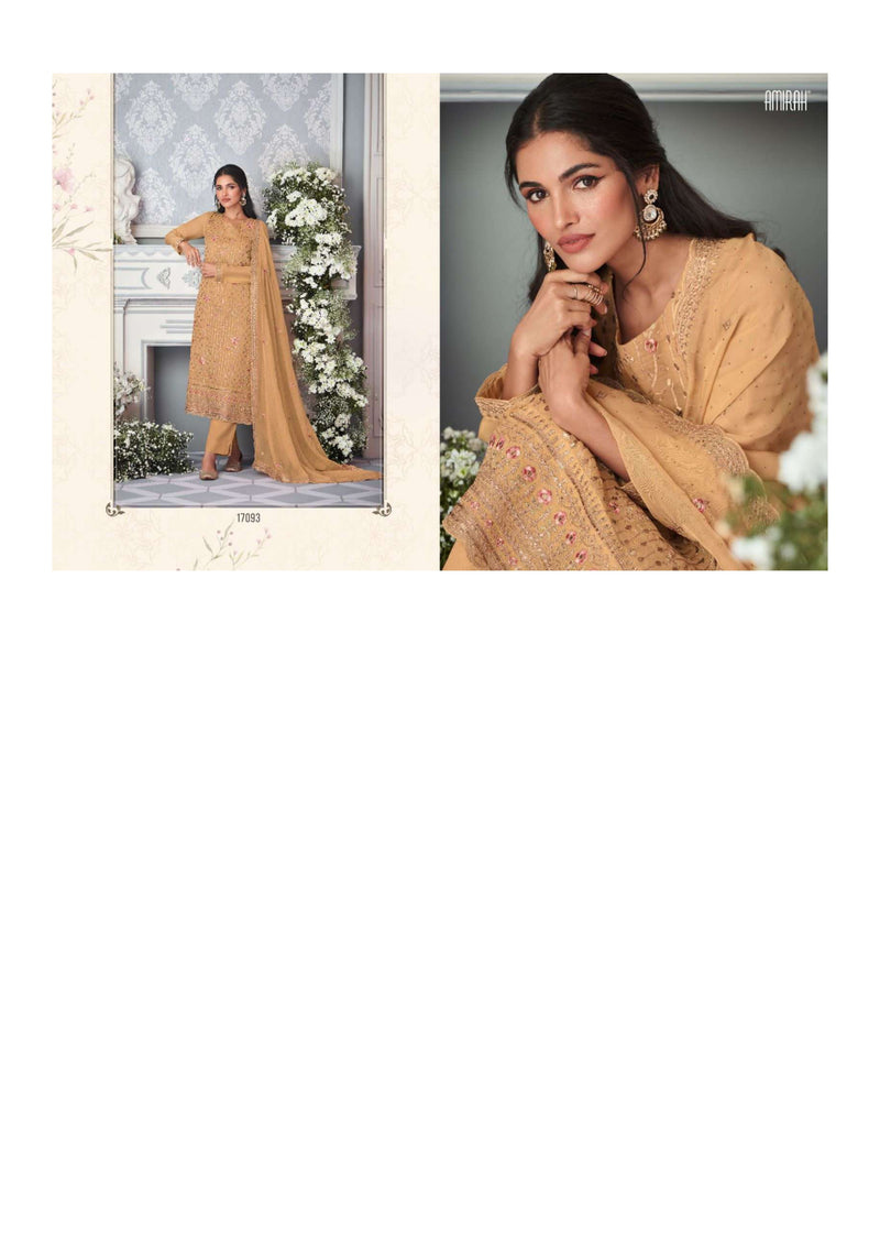 Amirah Antra Hit List Organza Silk Embrodery Work Heavy Designer Party Wear Suit