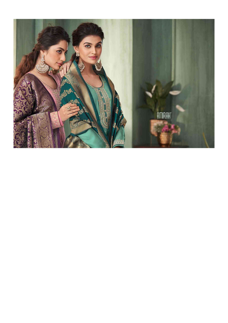 Amirah Noor Chinon Silk With Embrodery Work Designer Salwar Suit