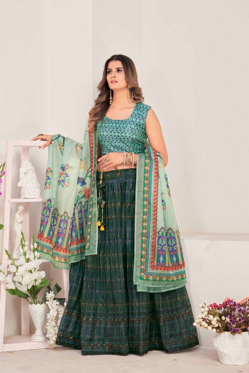 Amoha Trendz D No C 10594 Orgenza With Printed Designer Lehngas