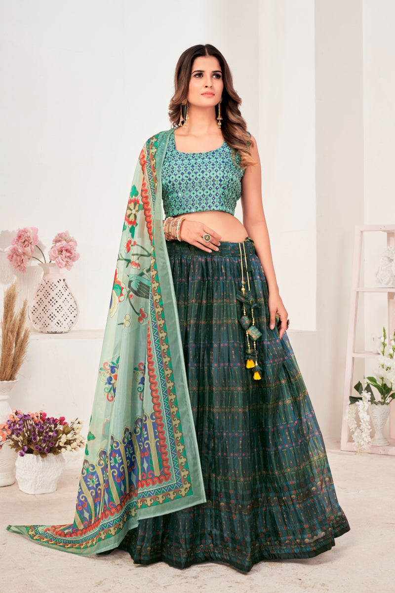 Amoha Trendz D No C 10594 Orgenza With Printed Designer Lehngas