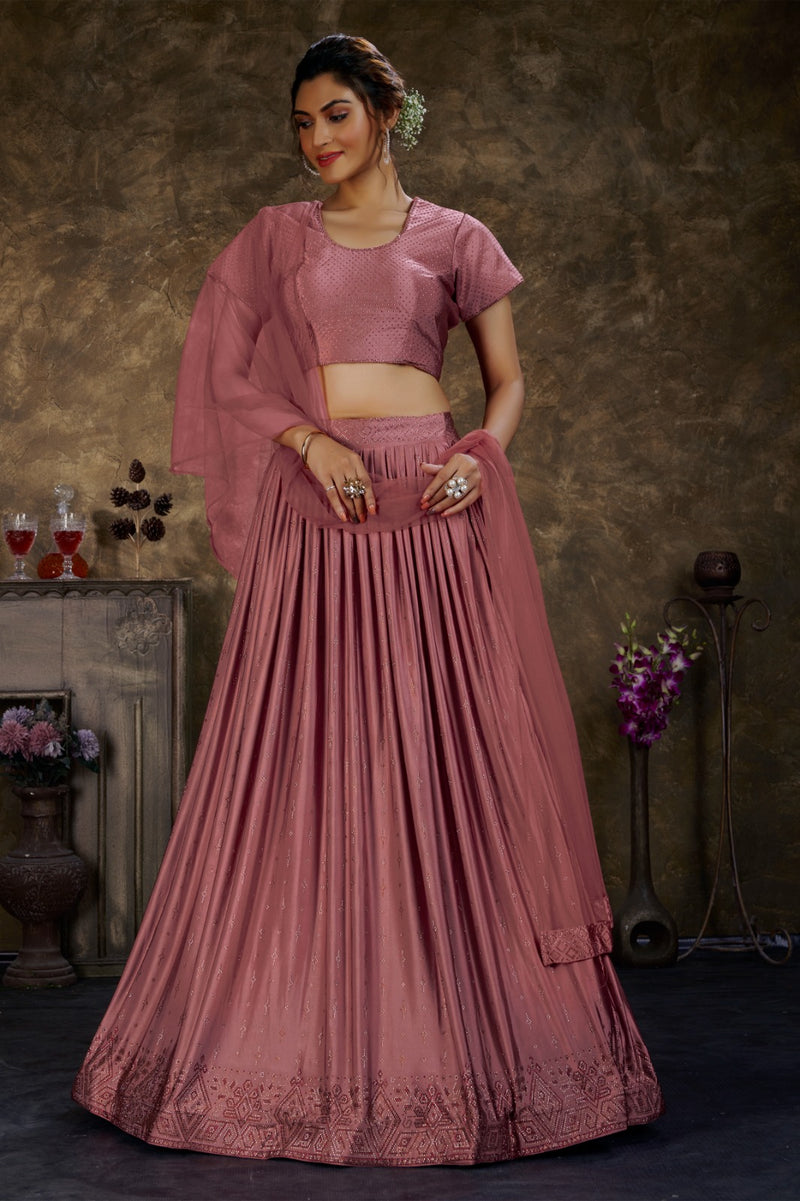 Amoha Trendz D No C 1916 Imported Lycra With Swarovski Work Lehnga