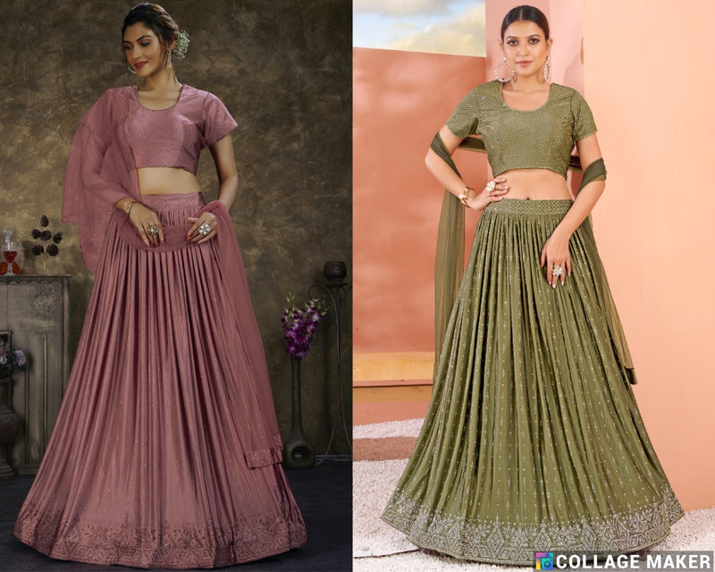 Amoha Trendz D No C 1916 Imported Lycra With Swarovski Work Lehnga