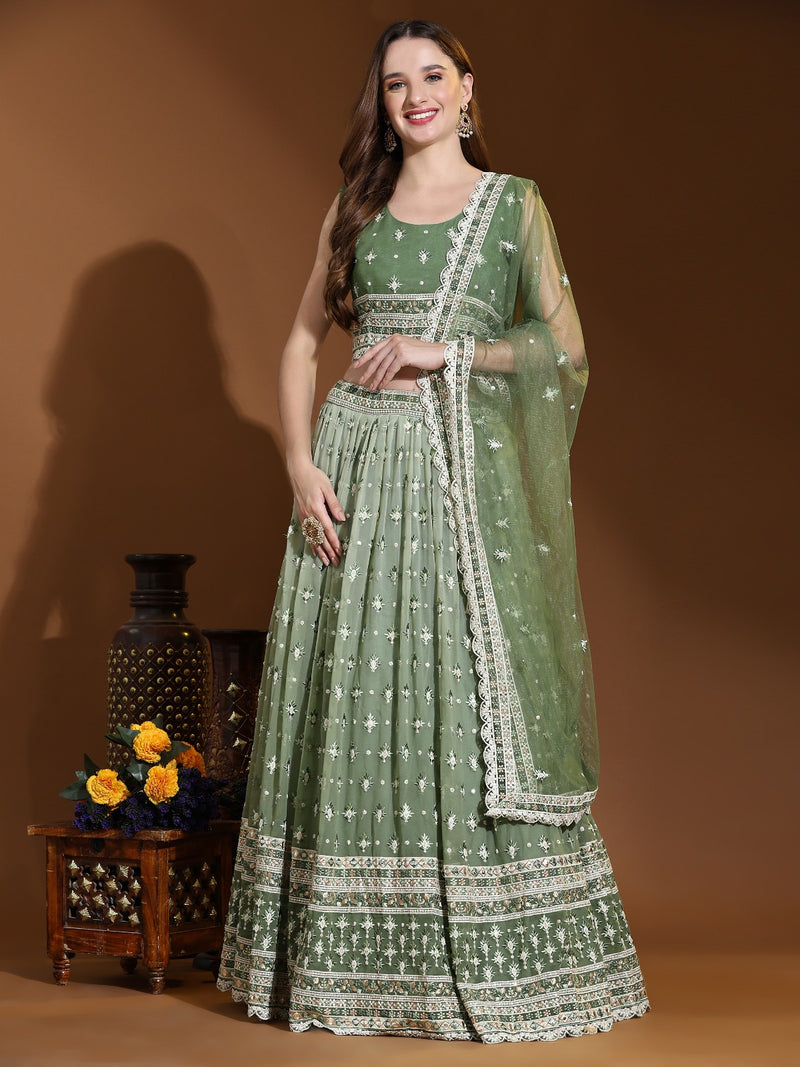 Amoha Trendz D No C 1971 Lakhnvi Work Wedding Wear Lehnga Cholis