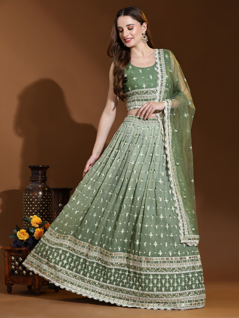 Amoha Trendz D No C 1971 Lakhnvi Work Wedding Wear Lehnga Cholis