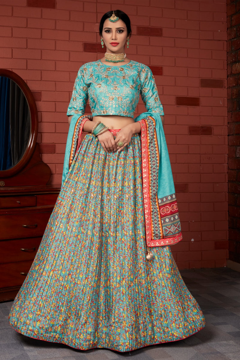 Amoha Trendz D No C 1989 Chinnon Designer Blouse With Lehnga