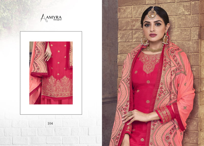 Amyra Designer Ceremony Pure Dola With Diamond Work Wedding Wear Salwar Kameez