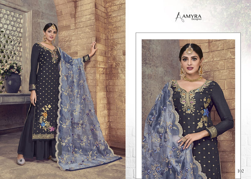Amyra Designer Ceremony Pure Dola With Diamond Work Wedding Wear Salwar Kameez