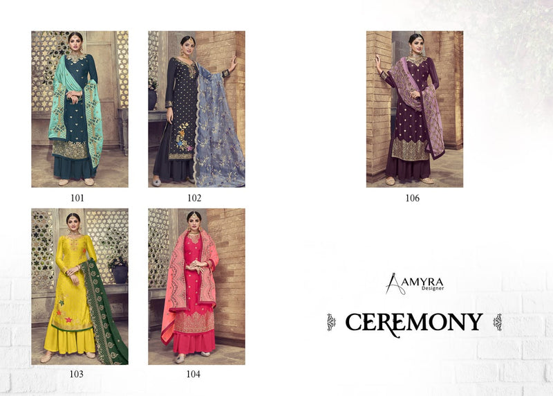 Amyra Designer Ceremony Pure Dola With Diamond Work Wedding Wear Salwar Kameez
