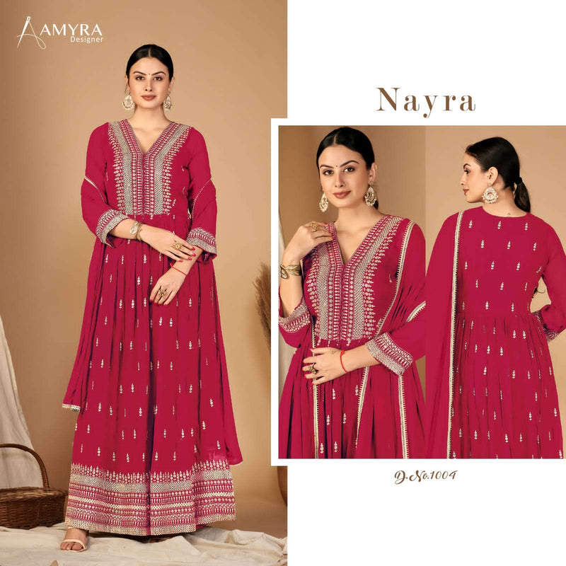 Amyra Nayra Georgette Designer Long Garara Style Salwar Kameez