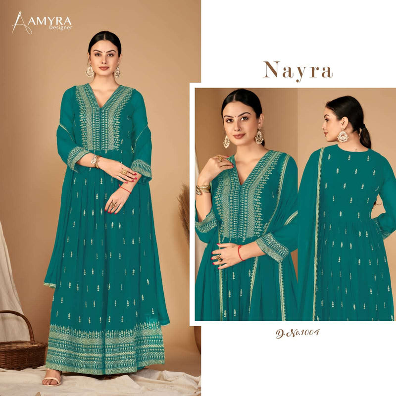 Amyra Nayra Georgette Designer Long Garara Style Salwar Kameez