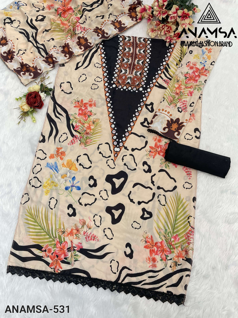 Anamsa 531 Muslin Cotton Fancy Designer Suit