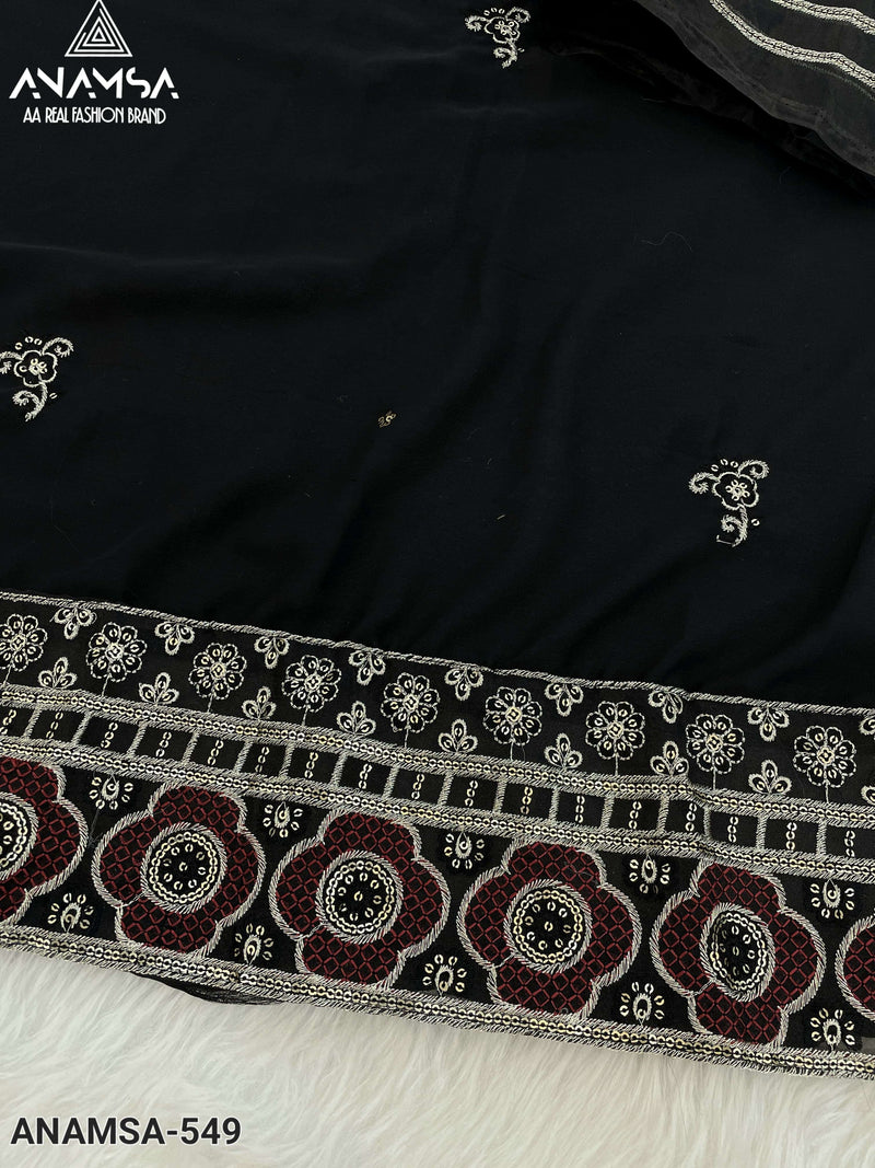Anamsa 549 Fox Georgette Heavy Embroidered Fancy Suit