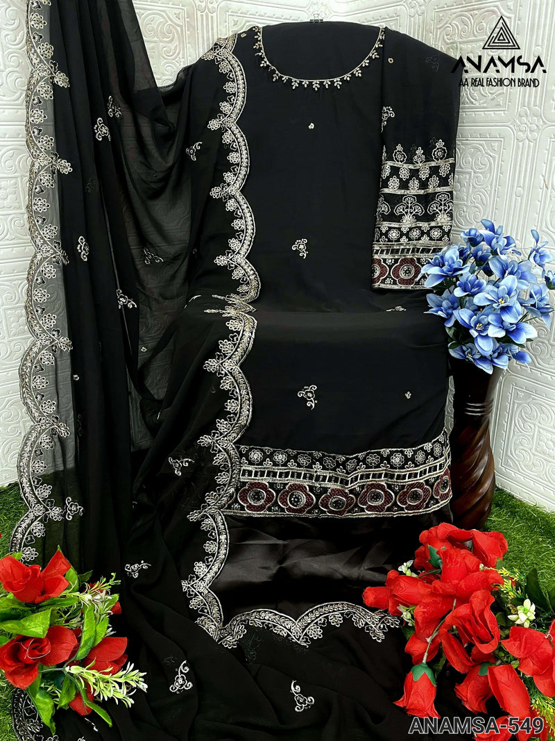 Anamsa 549 Fox Georgette Heavy Embroidered Fancy Suit