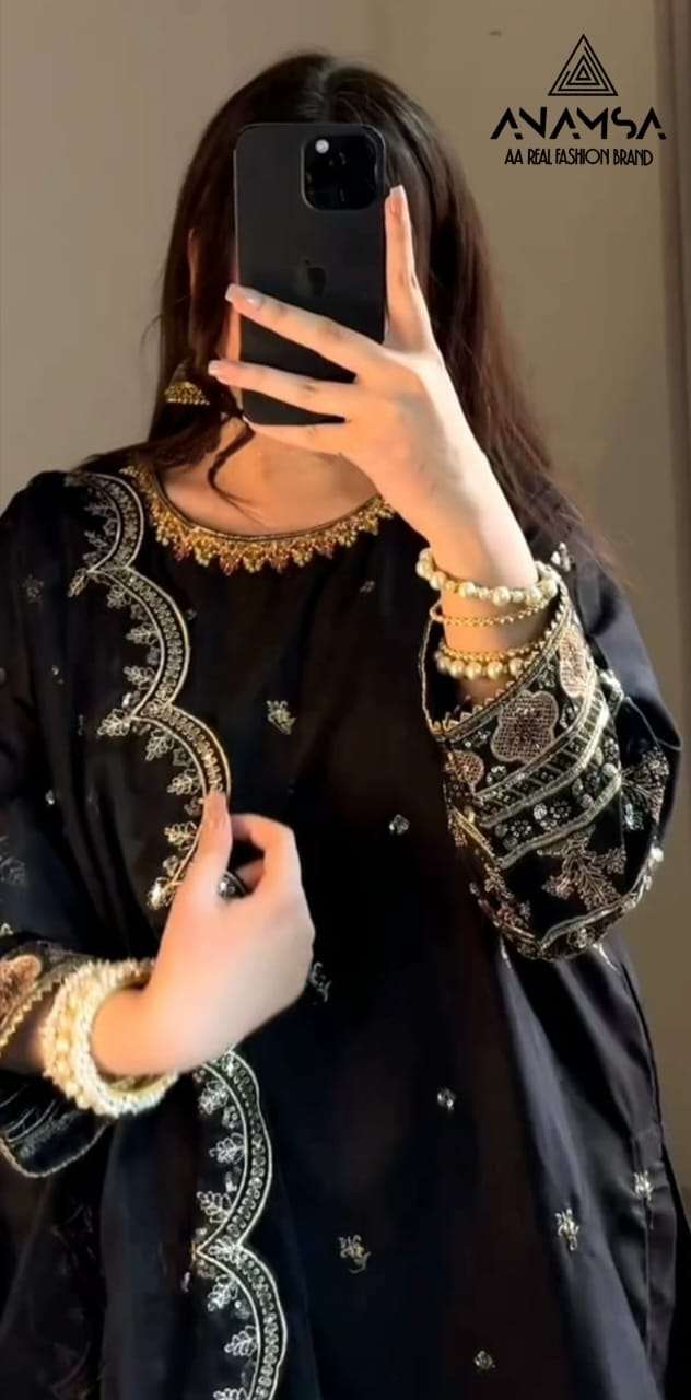 Anamsa 549 Fox Georgette Heavy Embroidered Fancy Suit