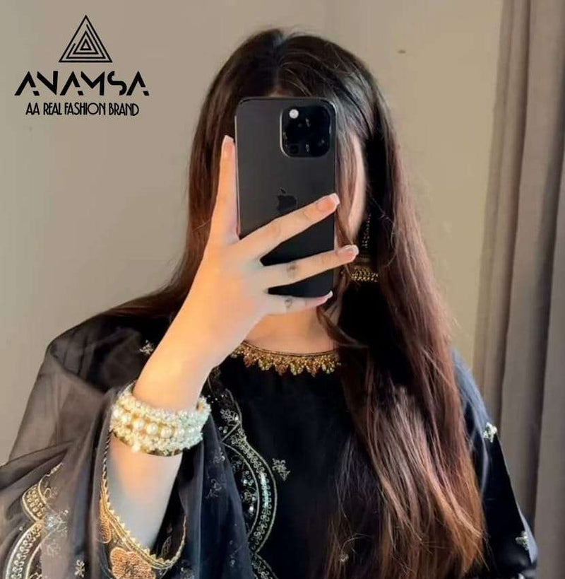 Anamsa 549 Fox Georgette Heavy Embroidered Fancy Suit