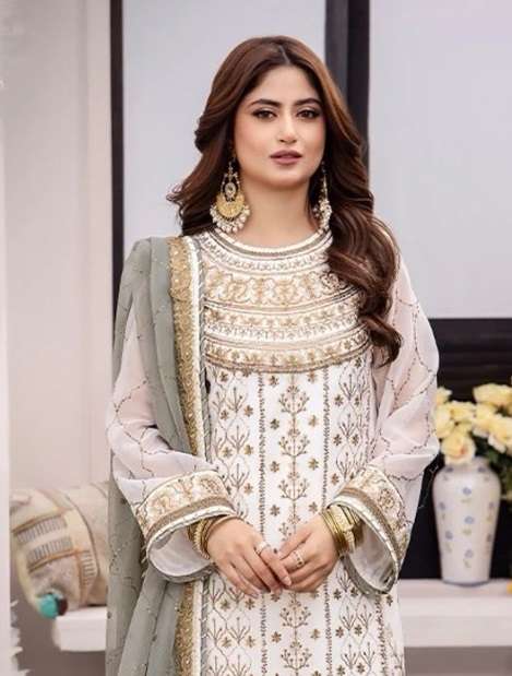 Anamsa D No 503 Fox Georgette Heavy Embroidered Sequence Work Salwar Kameez