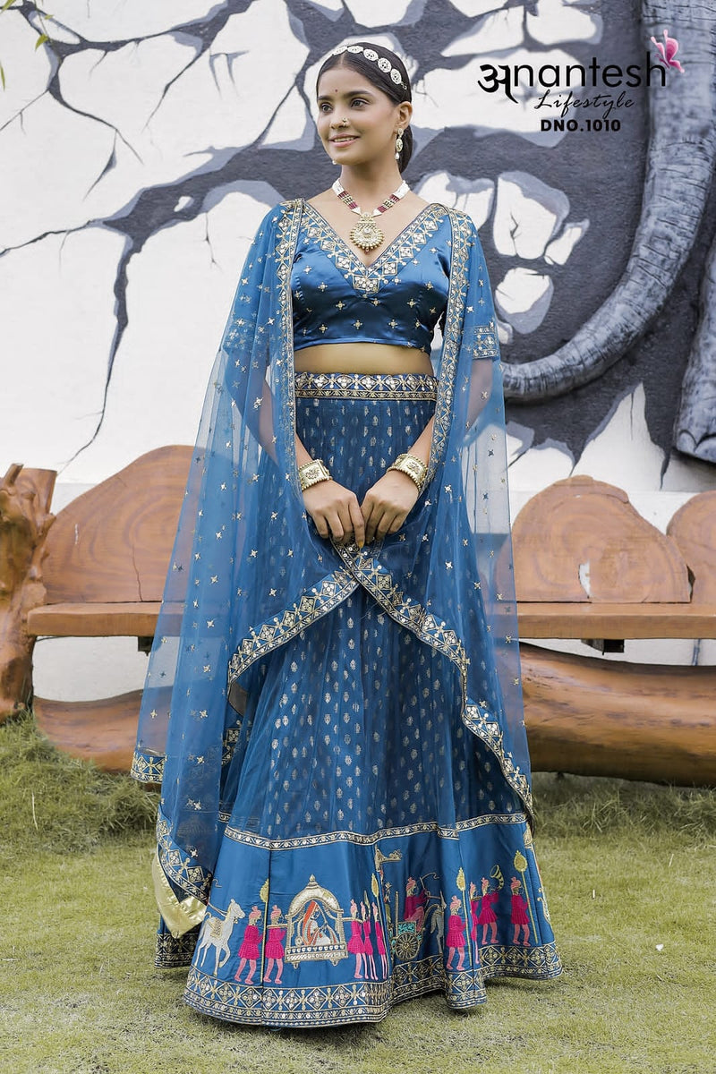 Anantesh Lifestyle Flairy Beays Vol 2 Premium Silk With Embroidery Work Lehngas