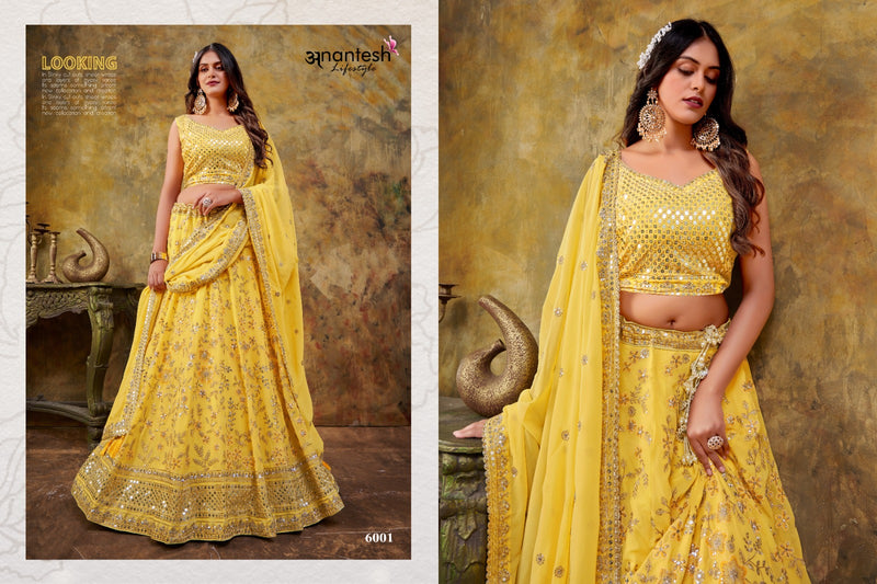 Anantesh Lifestyle Maharani Vol 1 Georgette Wedding Look Lehngas