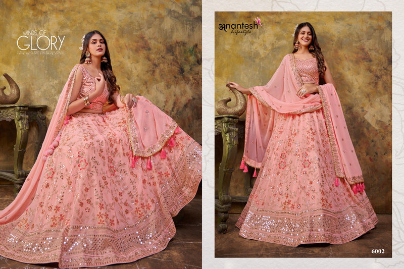 Anantesh Lifestyle Maharani Vol 1 Georgette Wedding Look Lehngas