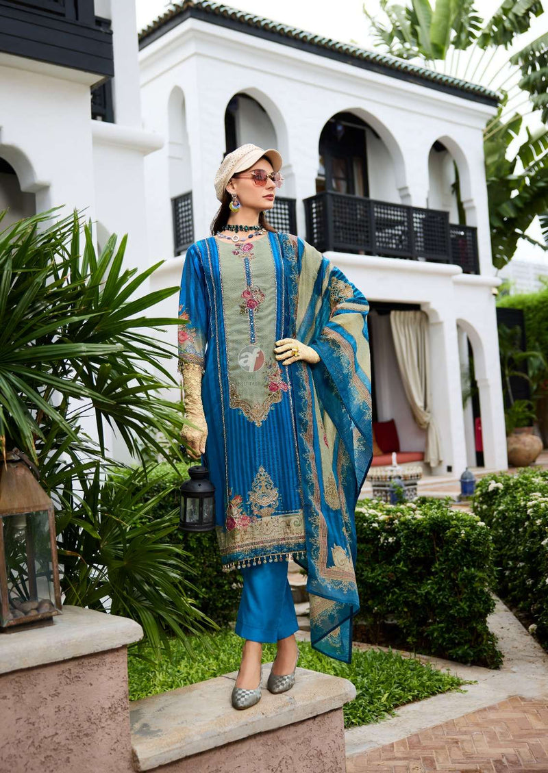 Anju Fabrics Inayat Tissue Digital Print Kurti Pant Dupatta Set