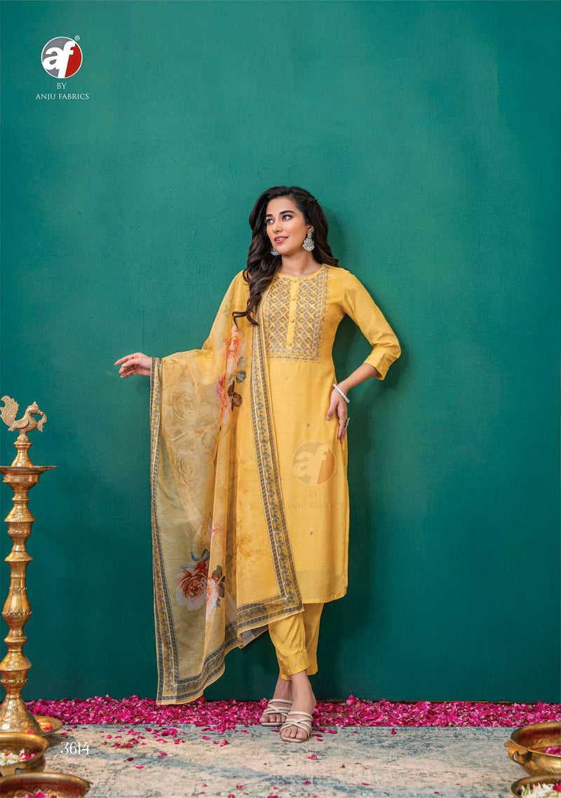 Anju Fabrics Nakhrali Vol 5 Modal Silk Designer Kurti Pant Dupatta Set