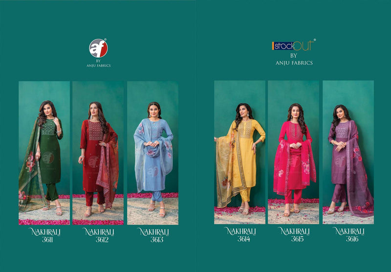 Anju Fabrics Nakhrali Vol 5 Modal Silk Designer Kurti Pant Dupatta Set